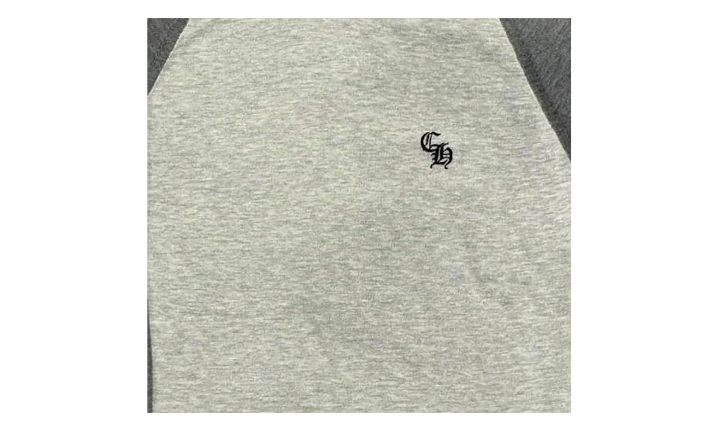 Henley Baseball 3 Cross Patch Long-Sleeve T-Shirt "Grey" CHRM1157