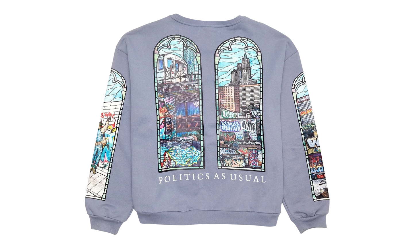 Politics As Usual Crewneck "Periwinkle" WDWBMBPAUCSP