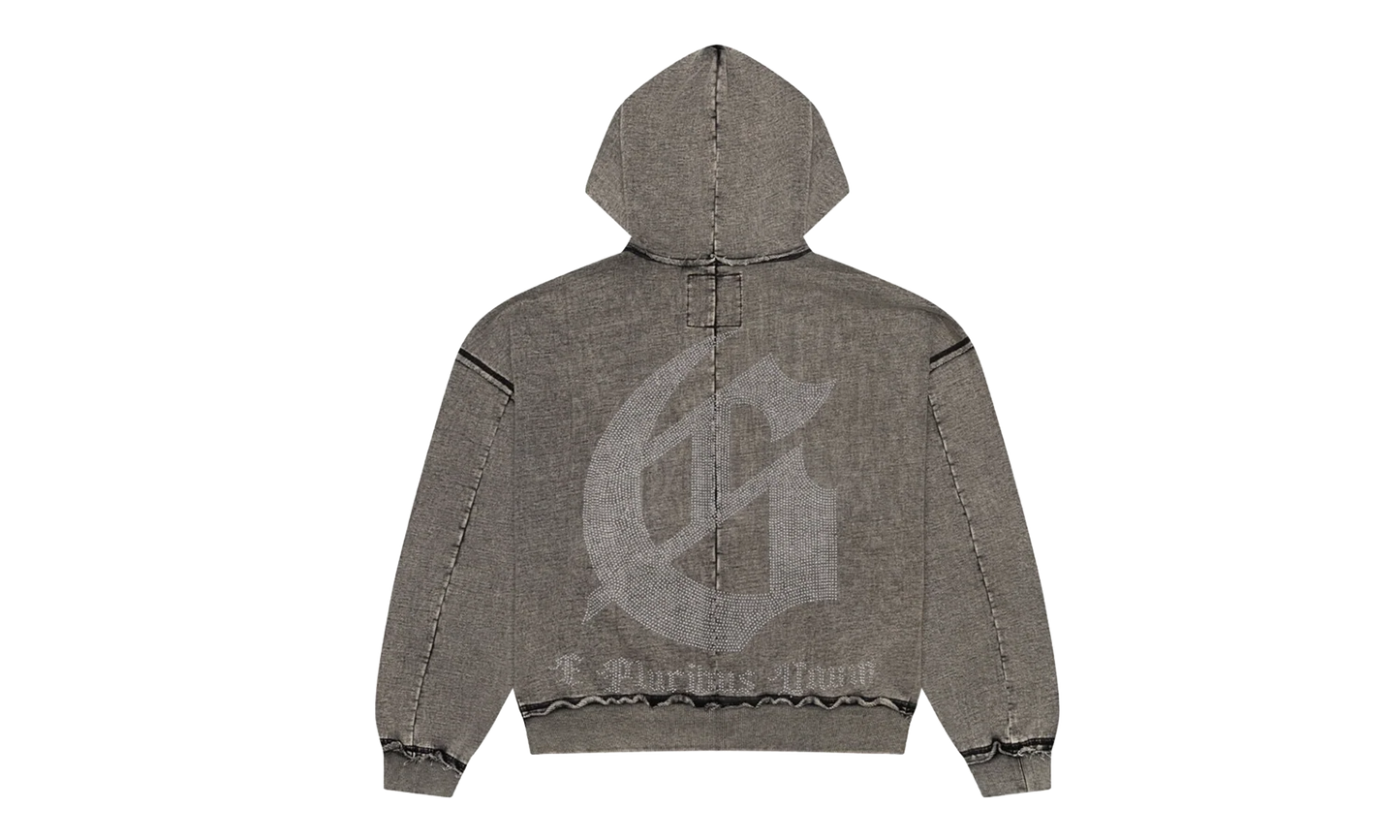 Studded OG Logo Hoodie "Grey Wash" GS009