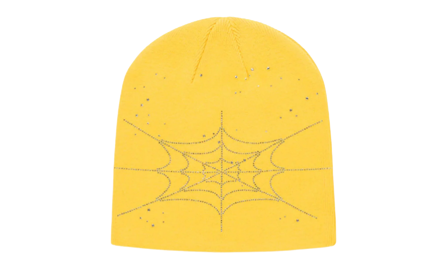 Rhinestone Skully Beanie "Yellow" SP5der370