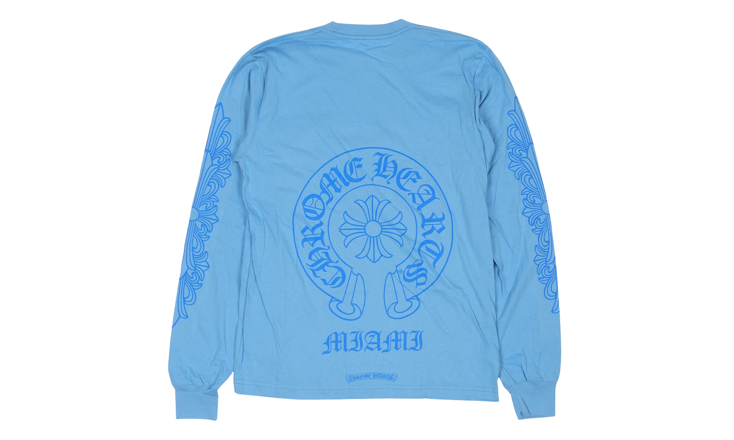 Miami Horseshoe Logo Long-Sleeve T-Shirt "Blue" CHRM1149