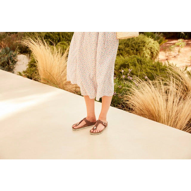 Gizeh Braid Oiled Leather Sandal in Cognac