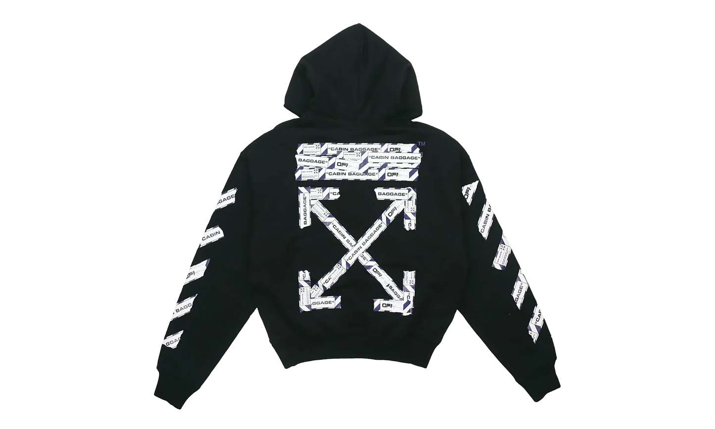 Back Arrow Printing Loose Hoodie "Black" OMBB037S20E300031088