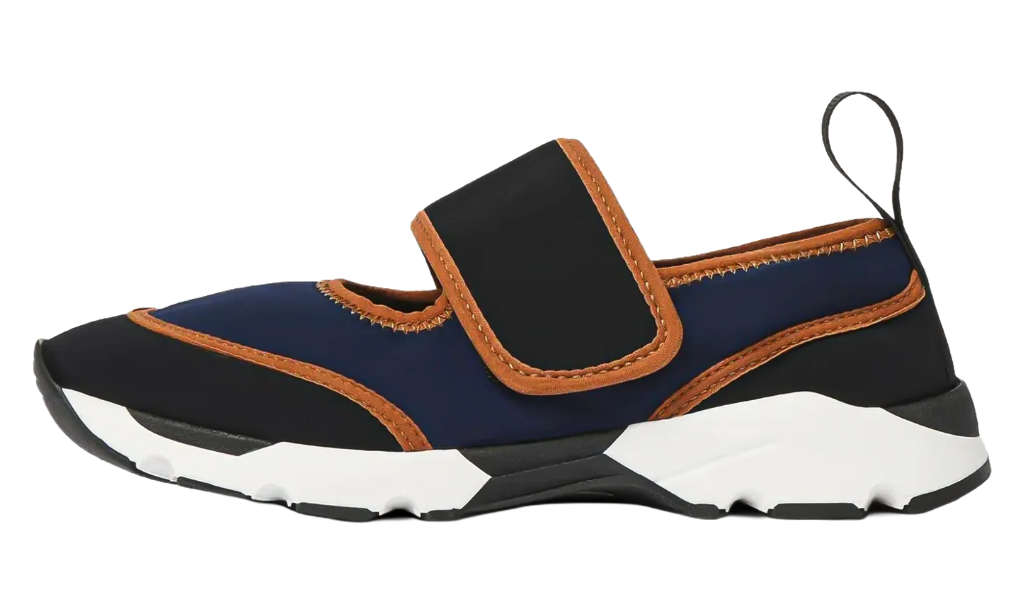 lycra Mary Jane Running Sneakers WMNS "Navy Black Brown" SNZW020602 P7613 ZP081