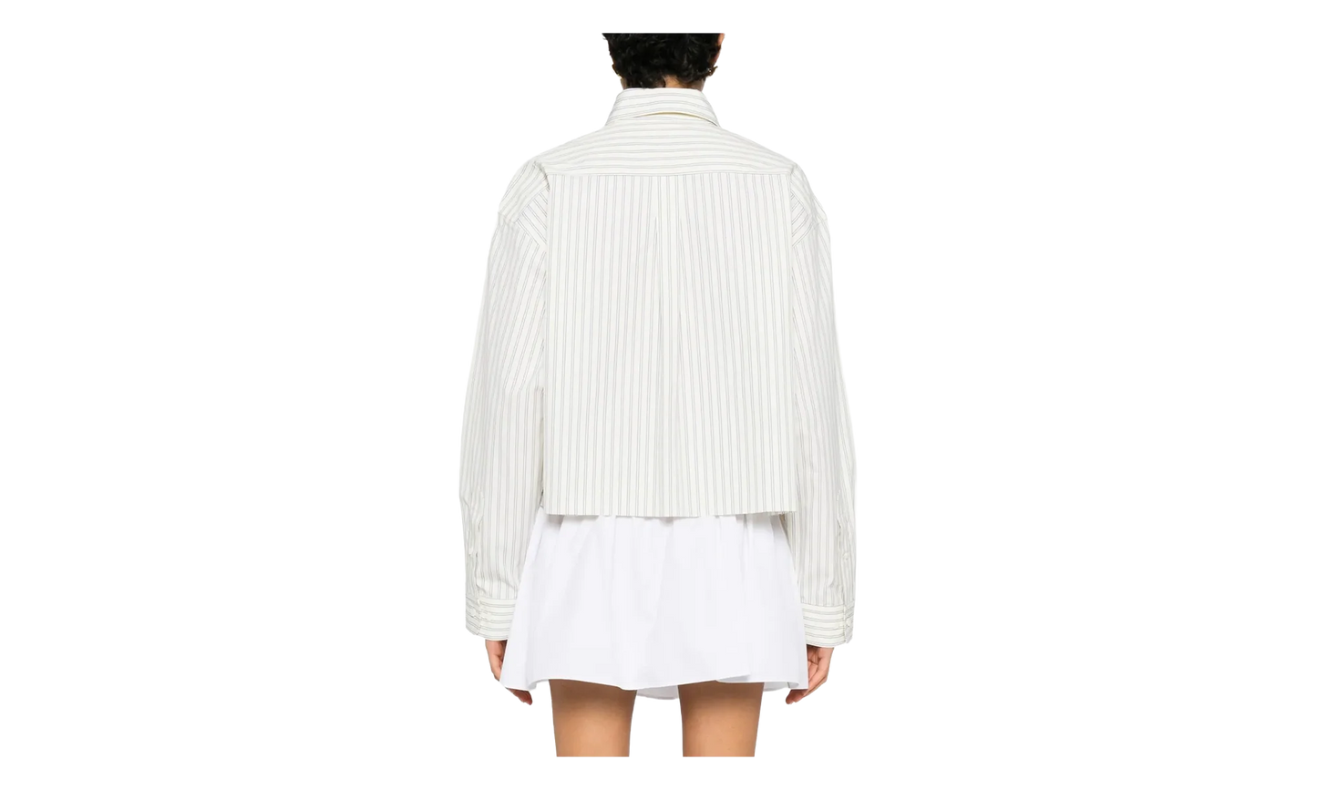 Striped Poplin Shirt WMNS "Cream" MK1659 180U F0061