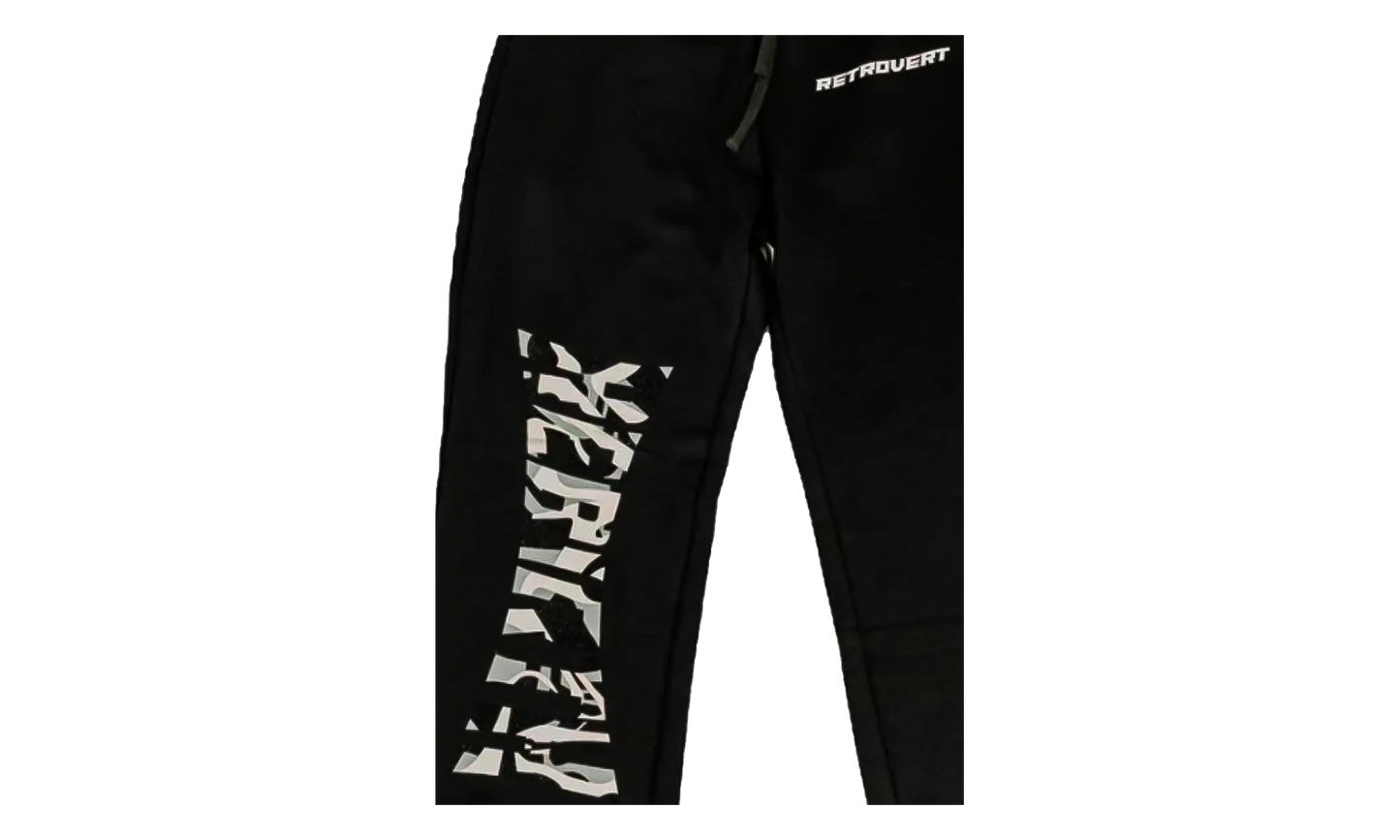 Rhinestone Rebirth Sweatpants "Black" RET030
