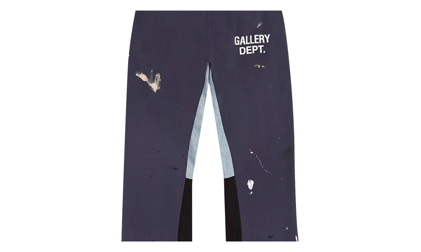 Painted Flare Sweatpants "Navy" GD030