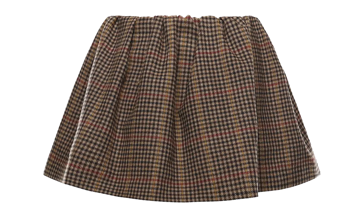 Houndstooth Mini Skirt WMNS "Brown" MG2594 S OOO 181J F0040