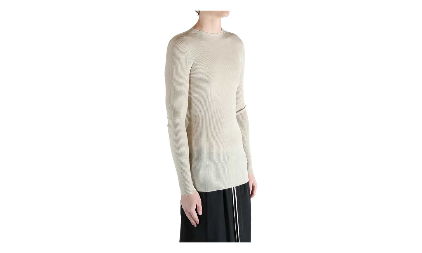 Ribbed Round Neck Top "Sand" RU01F2637 RIBM 138