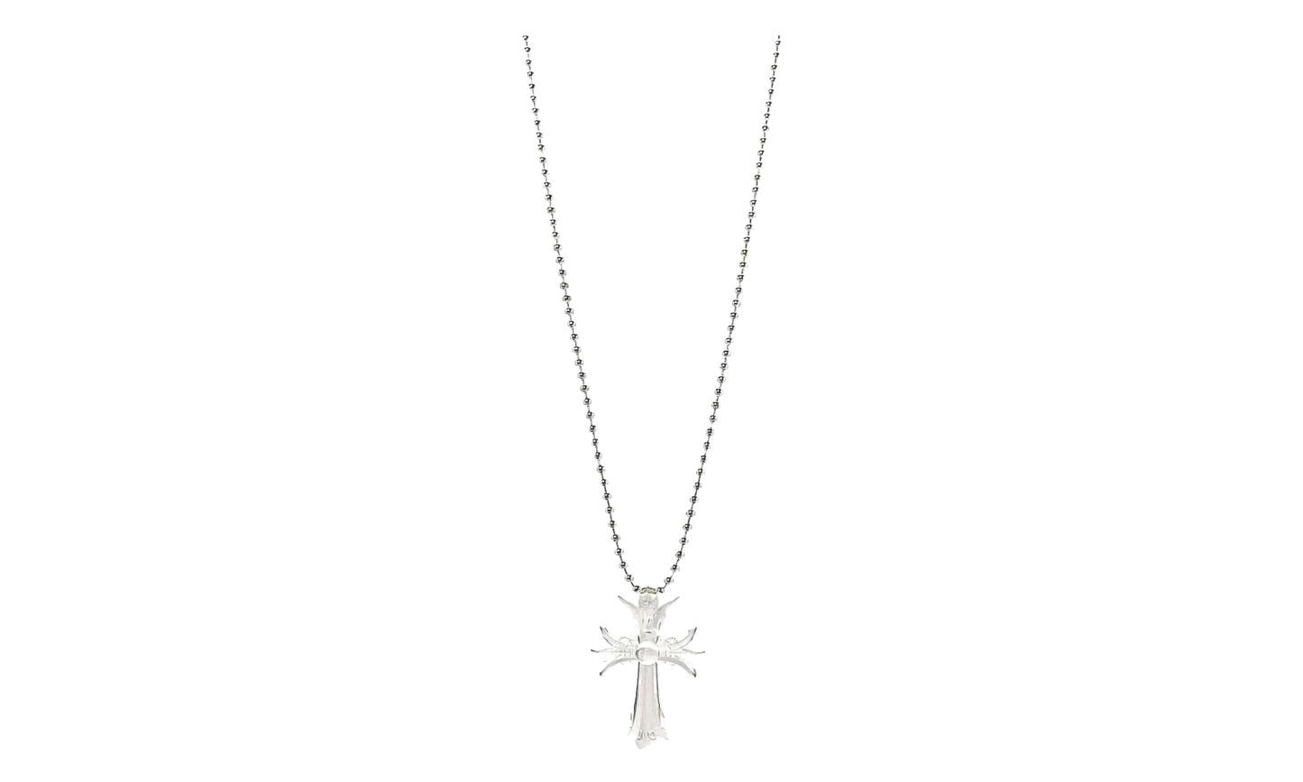 Silicone Cross Necklace "Clear" CHRM1043