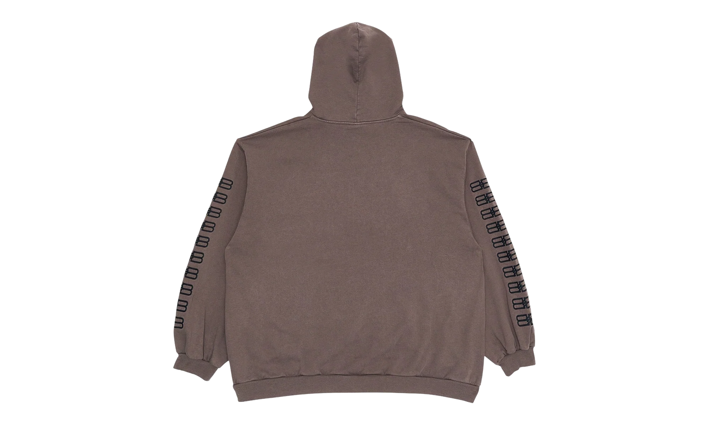 BB Paris Icon Embroidered Oversized Hoodie "Dusk Grey" 570811 TMVG6 9642