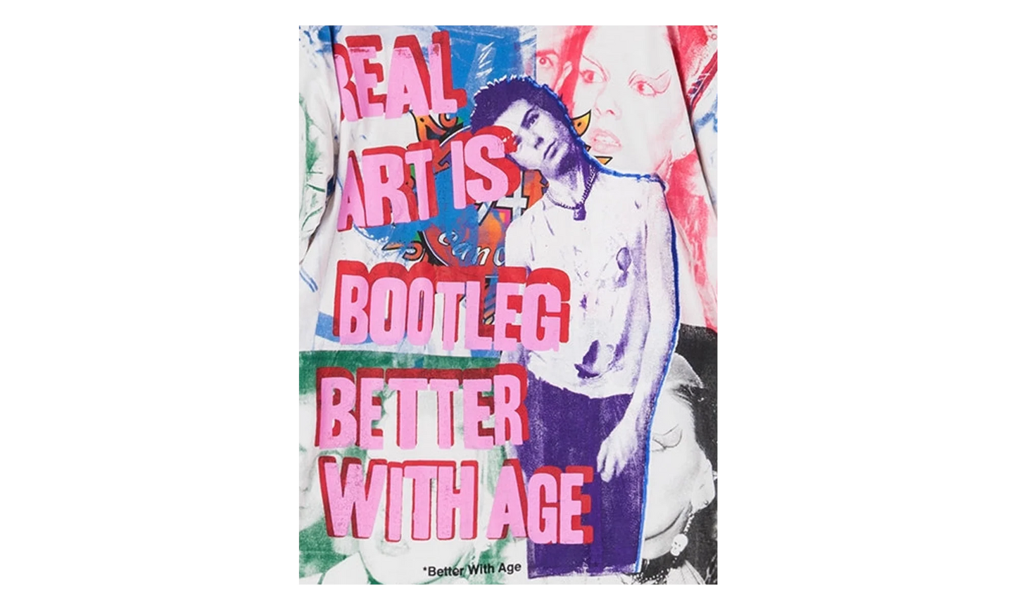 Bootleg Print Tee "White / Multicolor" BWA75