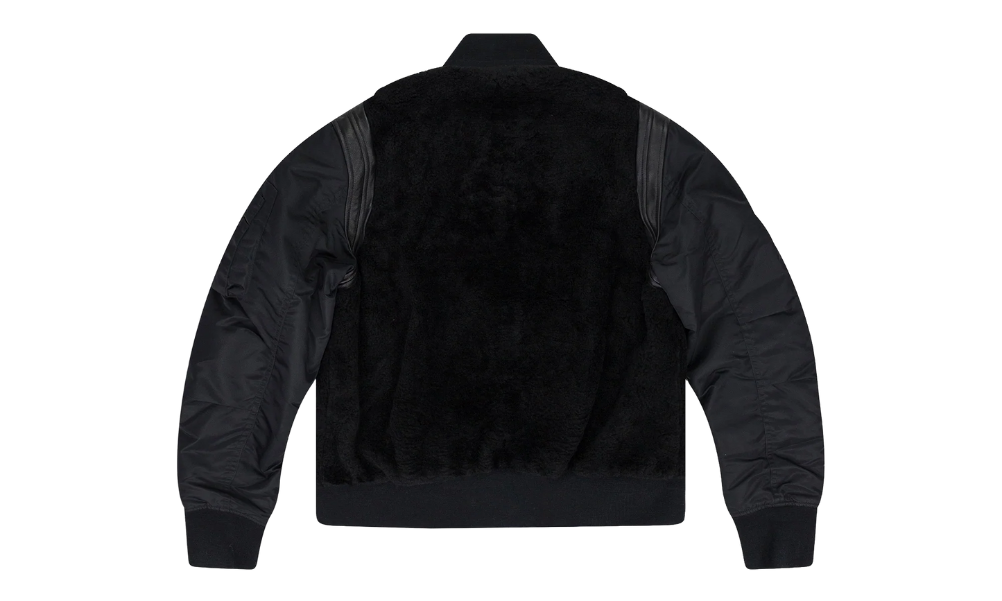 Shearling Bomber Jacket "Black" PS22MLJ026_BLACK