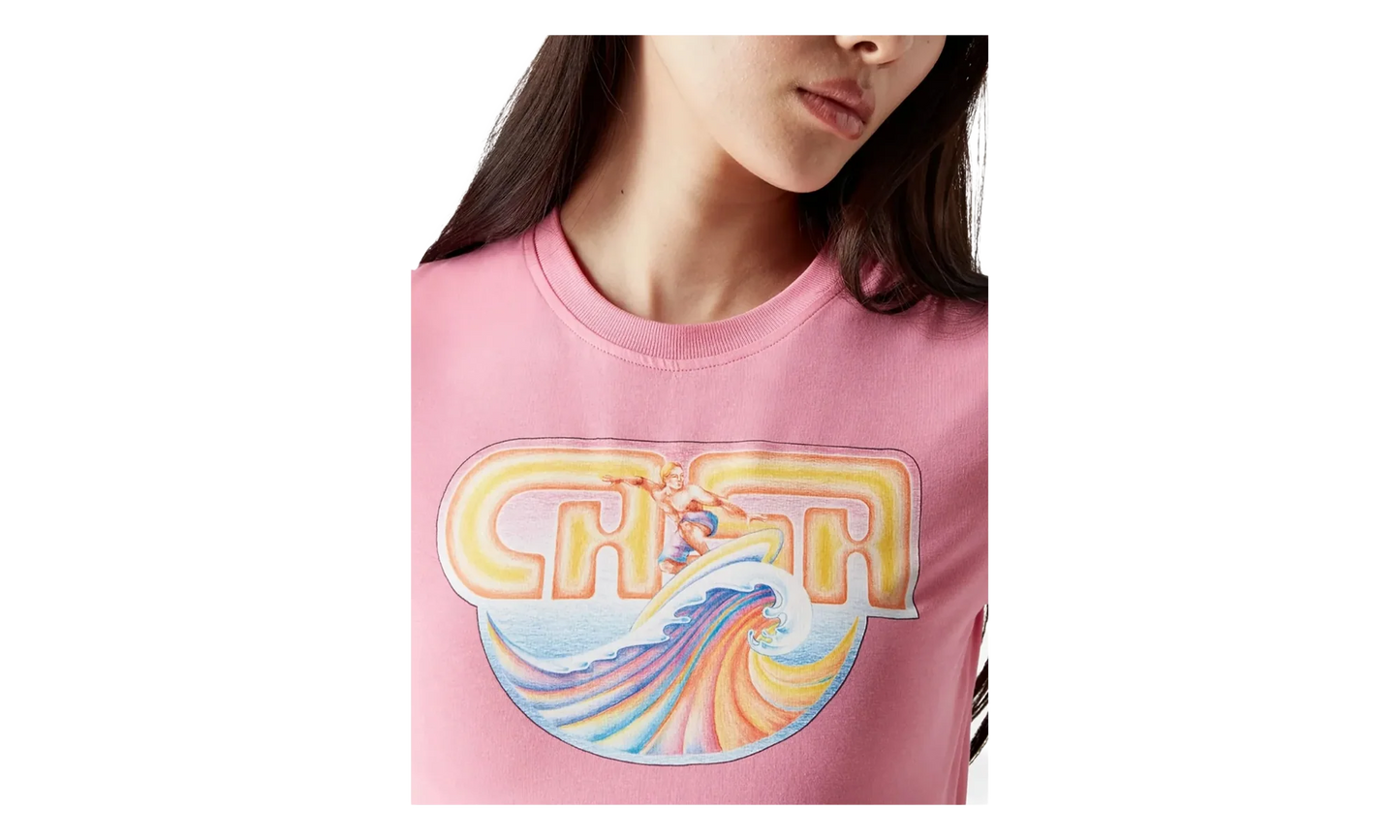 Casa Surf Cropped Short Sleeve T‑Shirt "Pink" WS25 JTS 009 05