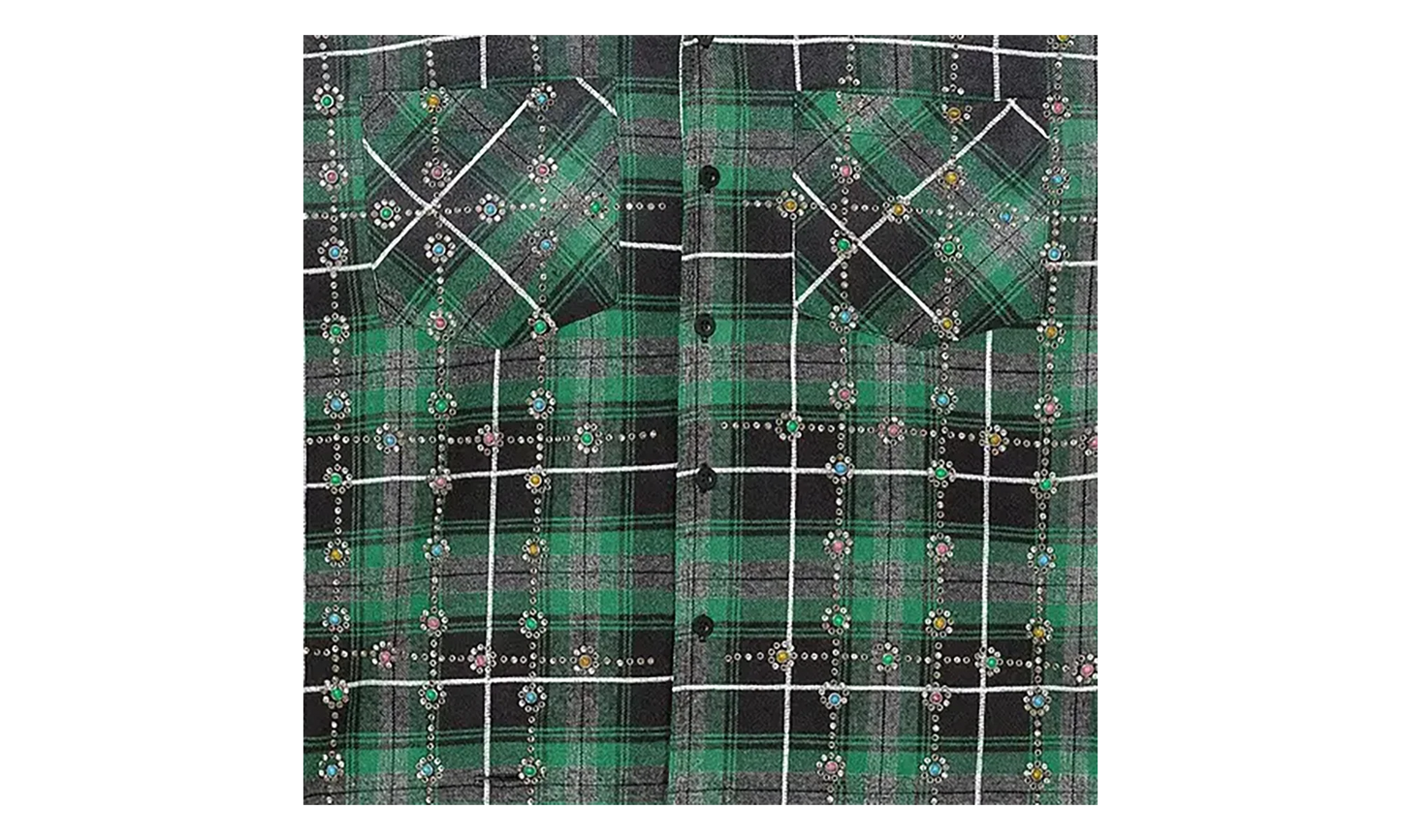 Grinch Gems Flannel "Green" VAL136