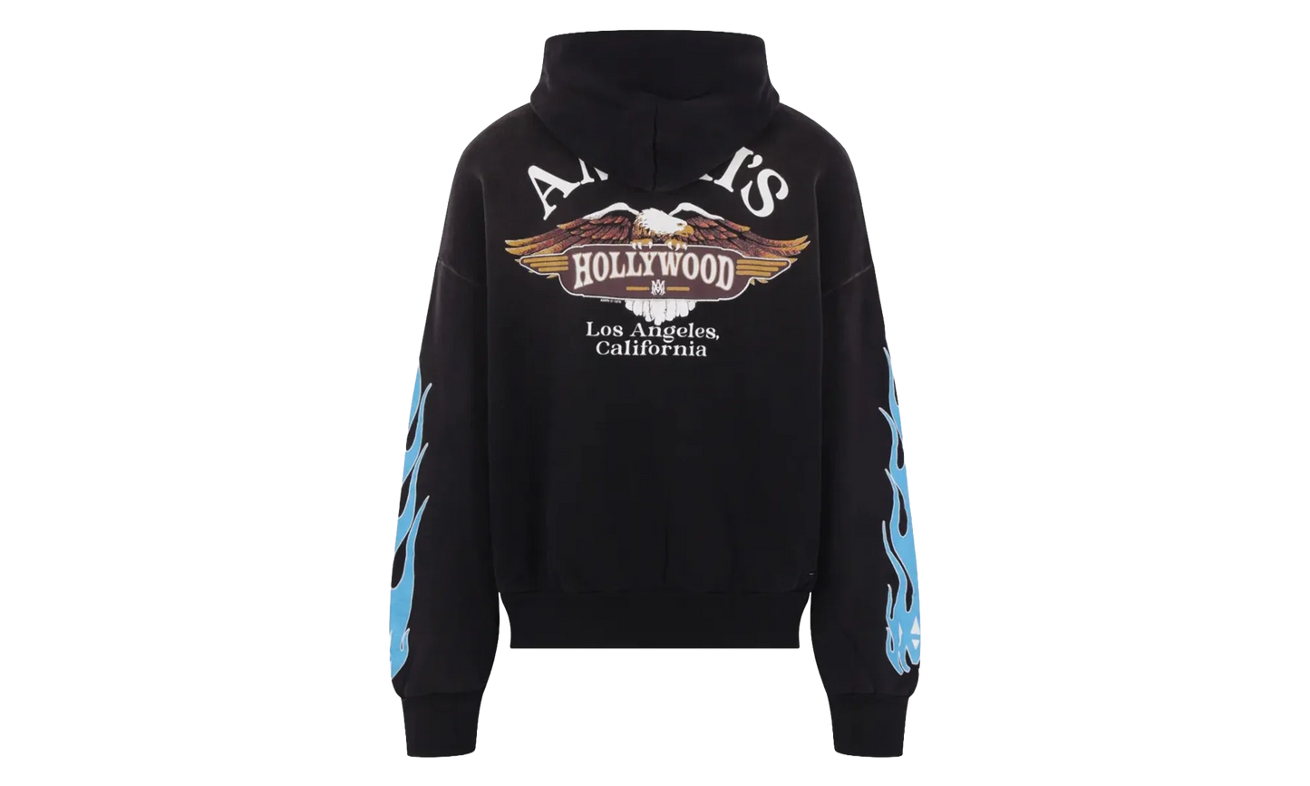 MA Flames Zip Hoodie "Black" AMTOJR1113 001