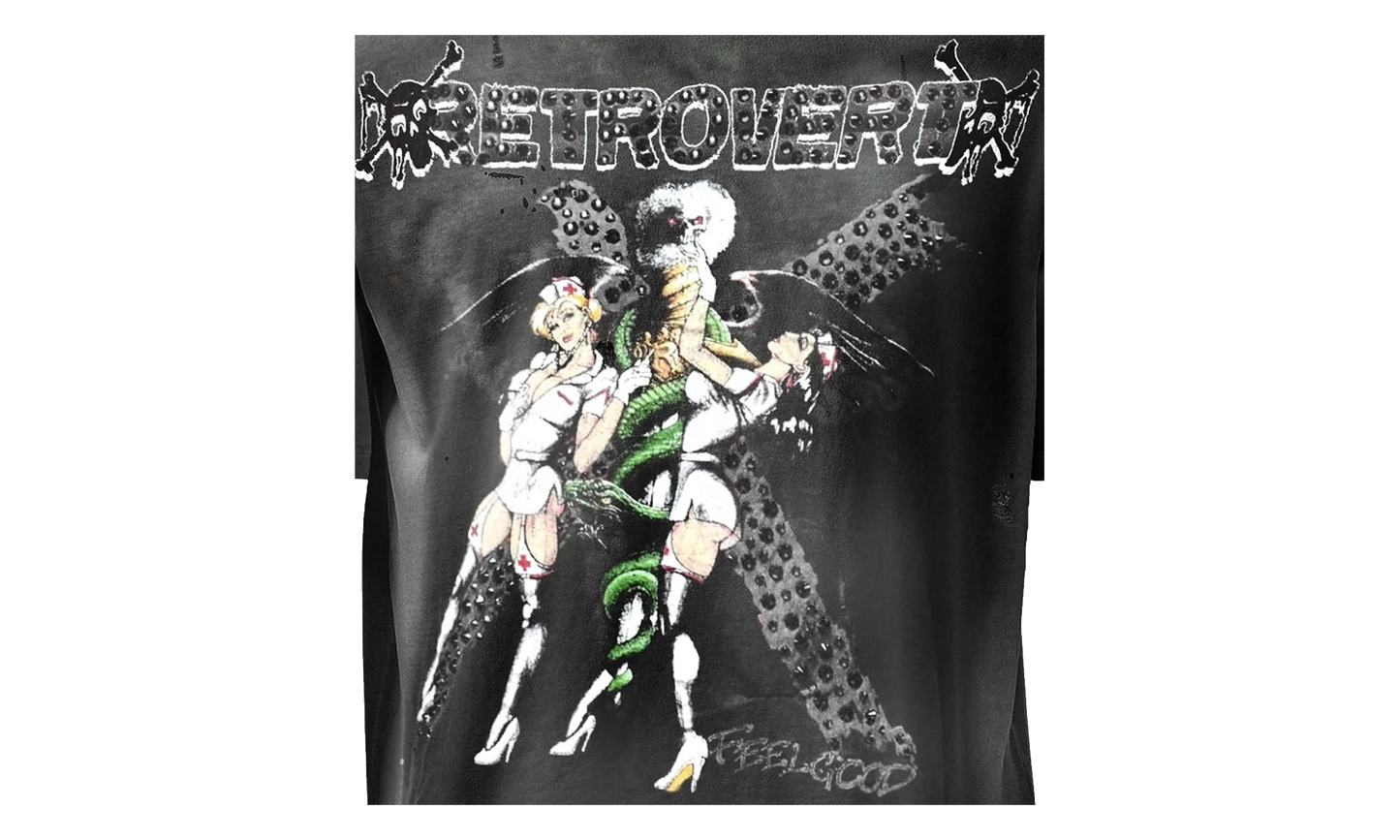 Black Nurse Rhinestone Tee "Black" RET014