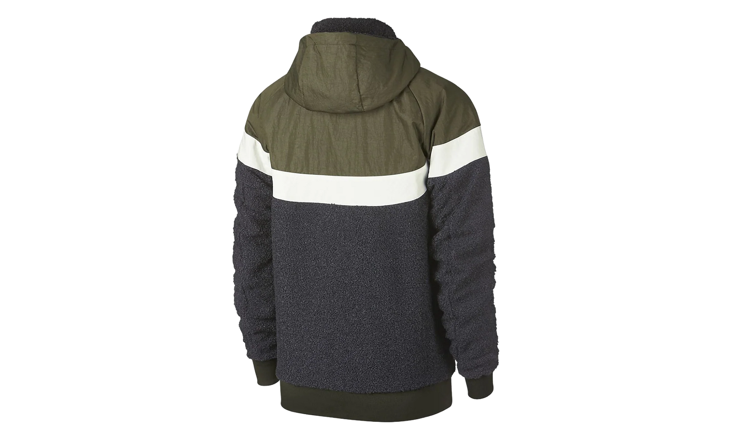 NSW Sherpa Windrunner Jacket "Olive Canvas / Anthracite / Summit White" 930316 395