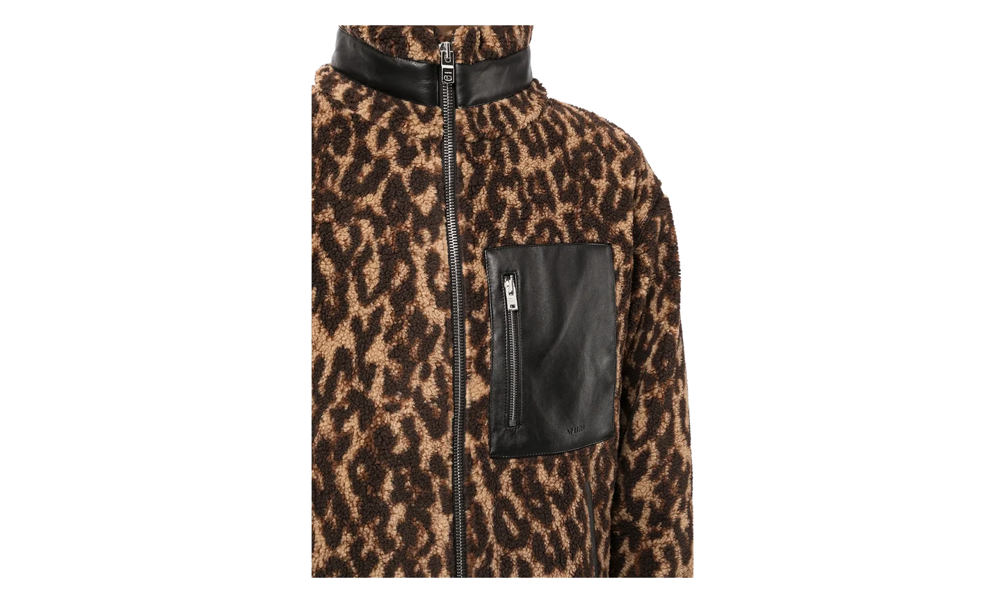 Printed Bandana Fleece Jacket "Brown / Tan" MKF013 242