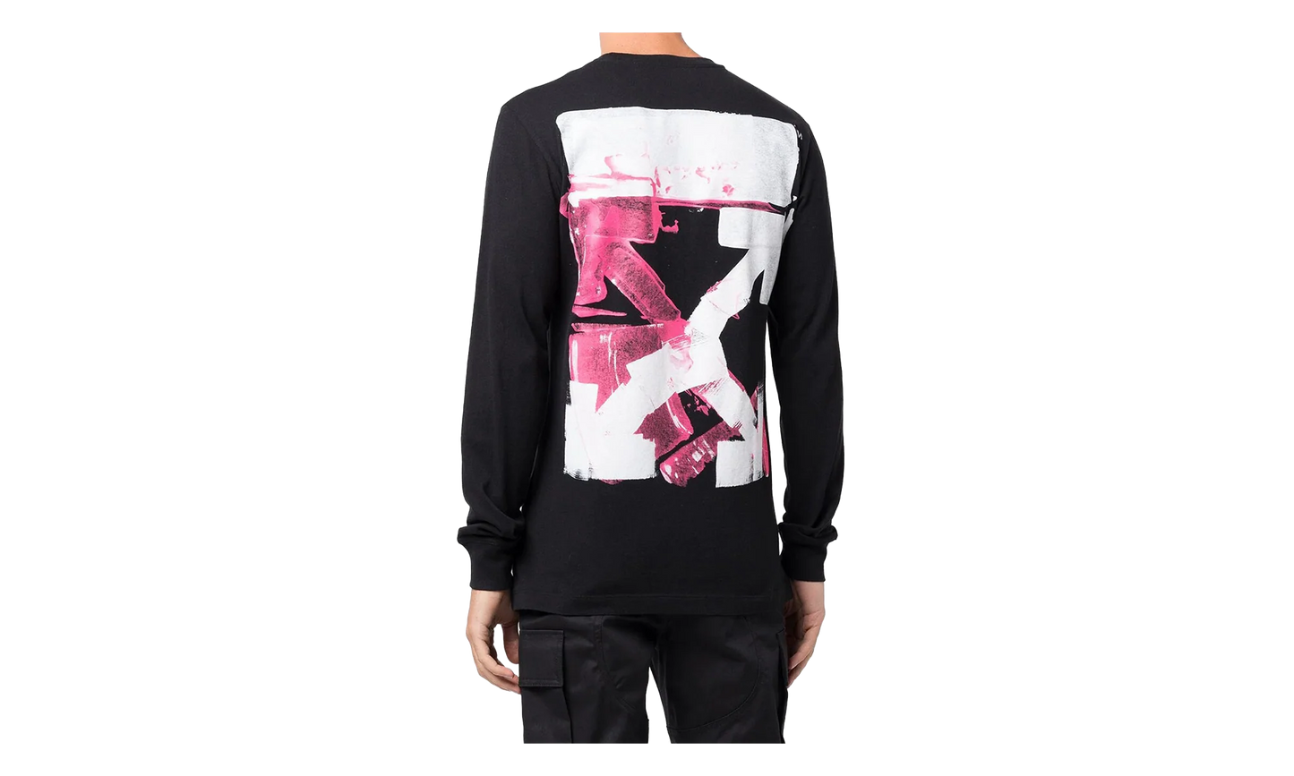 Arrows-Motif T-shirt "Black" OMAB001F21JER0051032