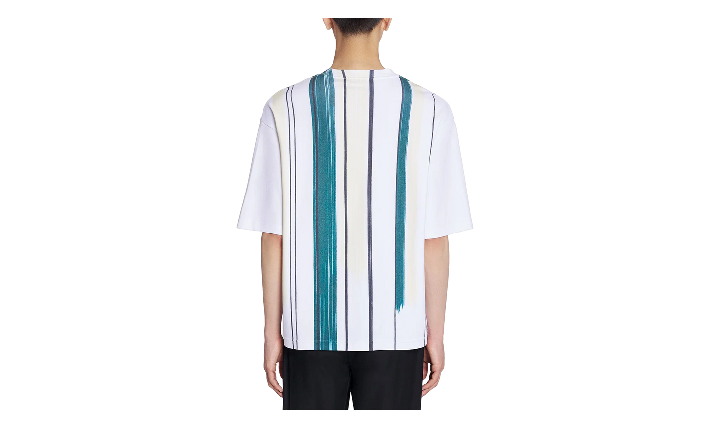 Striped PRINTED OVERSIZED T-SHIRT "White" RM TS0026 J103 P24 01