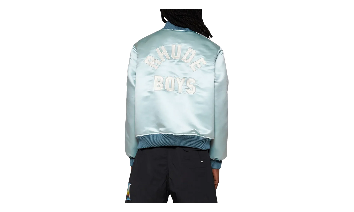 Boys 02 Satin Bomber Jacket "Mint / Cream" RHPS24JA09497136 MCR