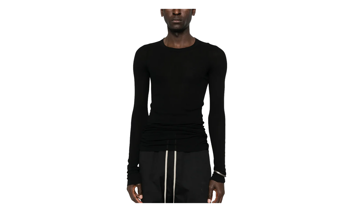 Ribbed Long-Sleeve T-Shirt "Black" RU01F2250 RC 09