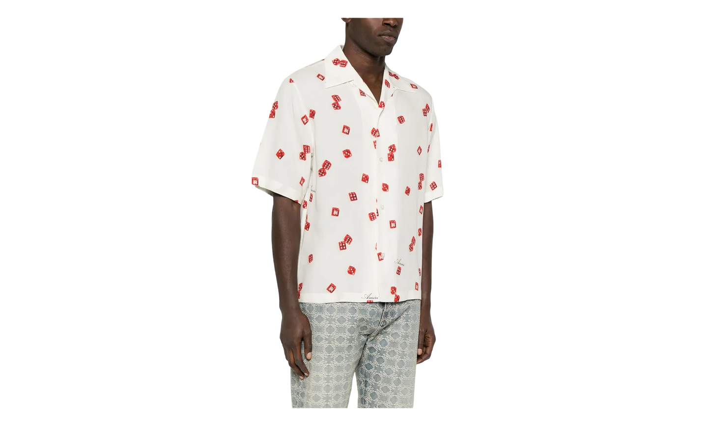 Dice Bowling Shirt "Alabaster Red Black" AMSTCA1093 271