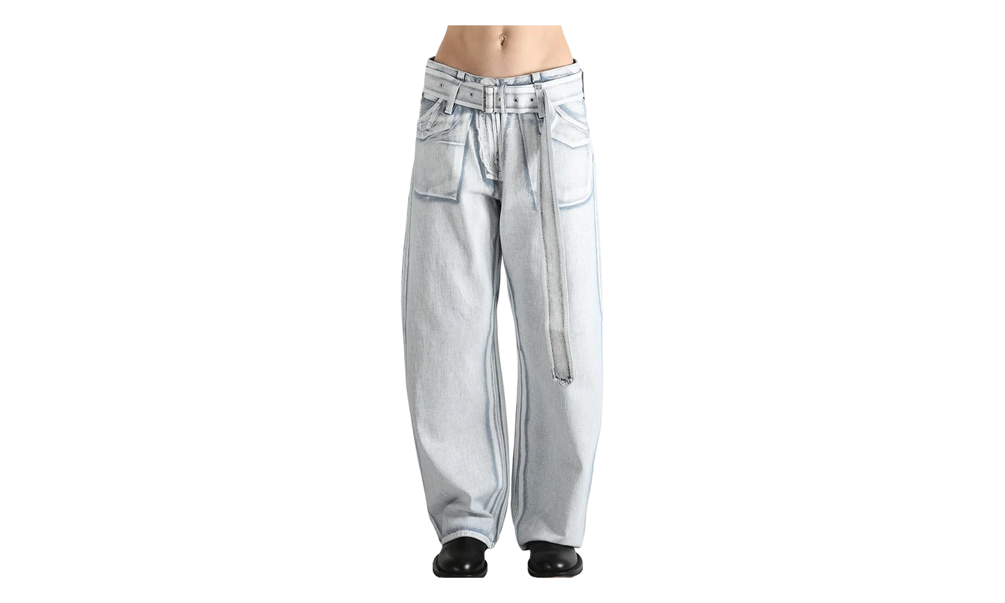 Casual Jeans WMNS "Blue White" FN WN TROU001609 BLUE WHITE