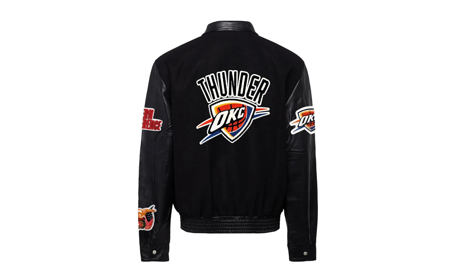 Oklahoma City Thunder Wool & Leather Varsity Jacket "Black" NBA OKL THU 105