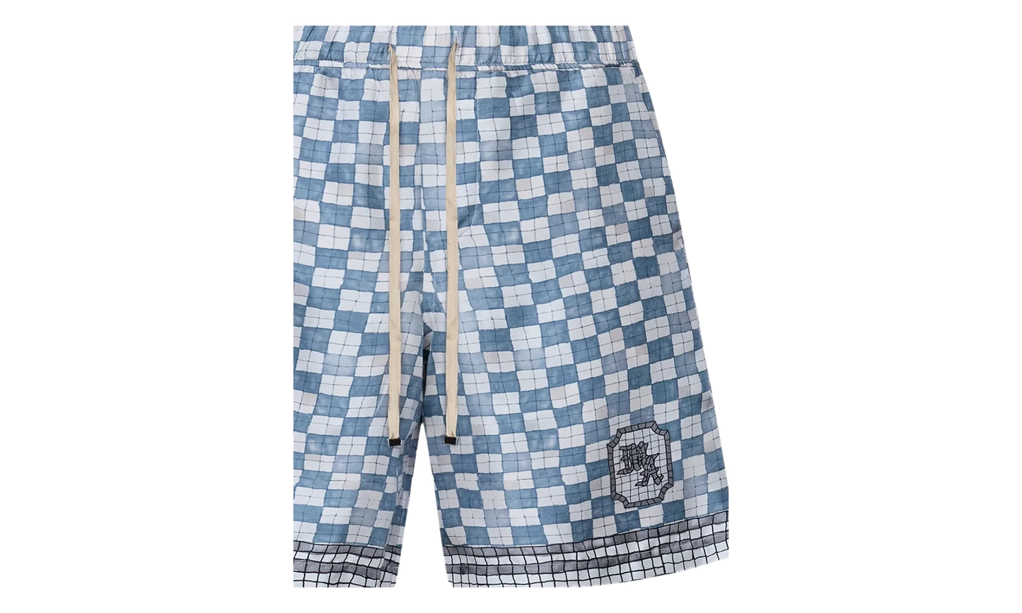 MA Checkered Shorts "Steel" AMBMSO1037 396