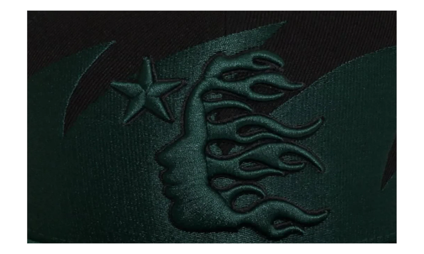 Sharkteeth Snapback Hat "Black / Green" HSR213