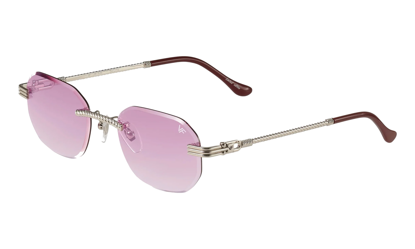 Hustler Rimless Drill Mount 24KT "White Gold / Gum Drop" DMHU2 0041 42D6