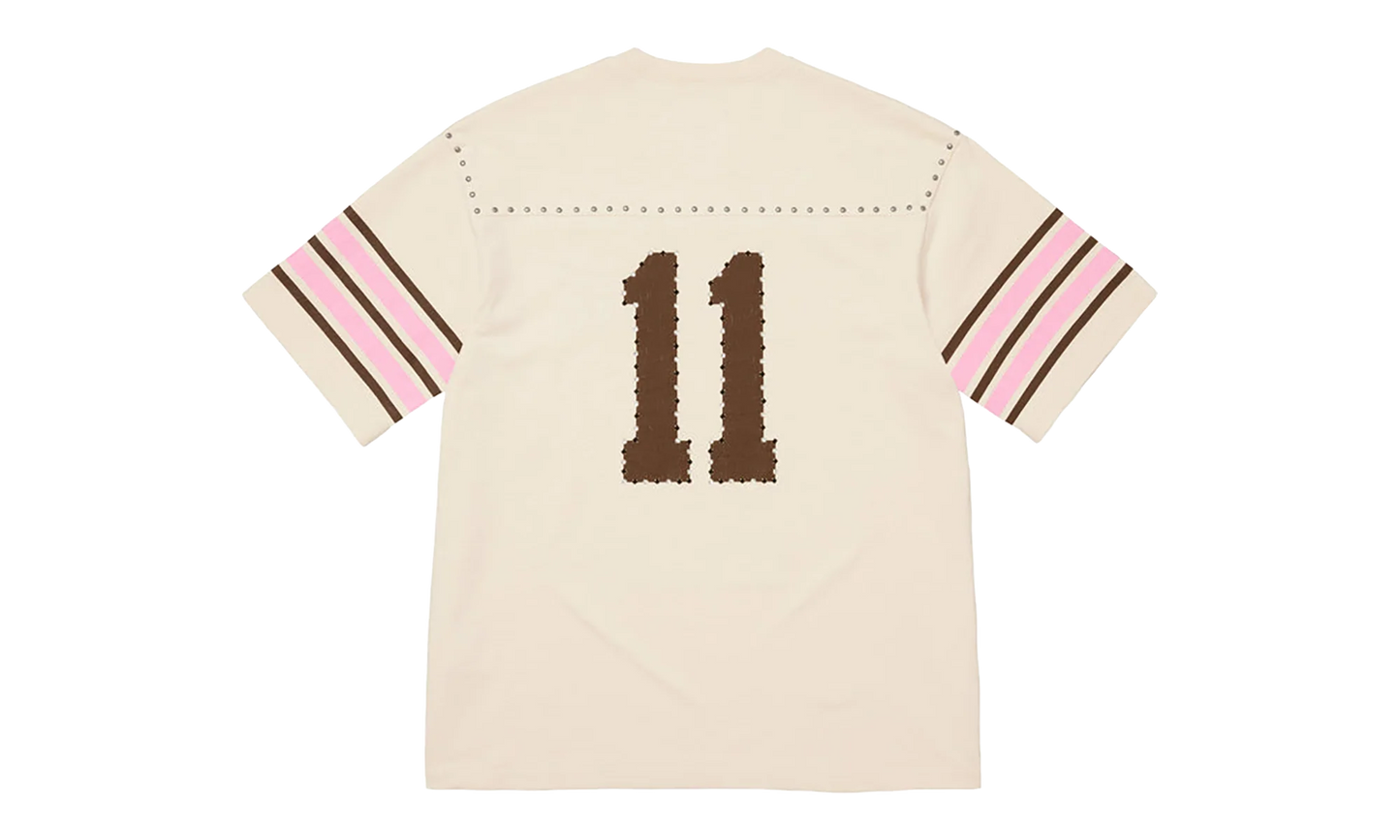 Studded S/S Football Top "SS26 - Cream" SU27034