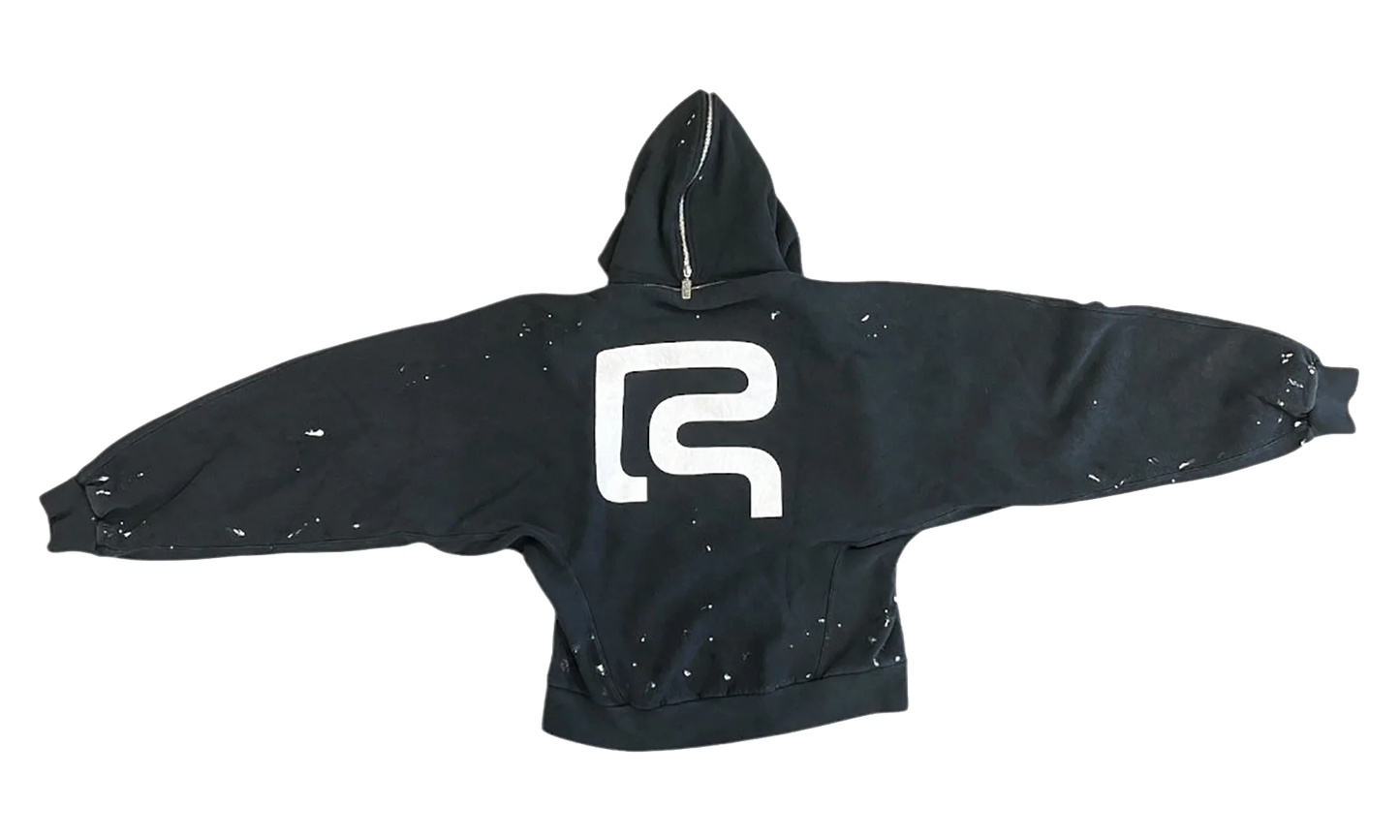 Radical Paper Rose Zip Hoodie "Mechanic Black" RDCL HD08 MECH