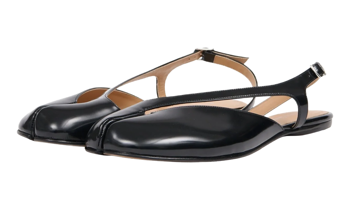 Tabi Flat Slingback Sandal "Black" S58WP0295P8193T8013