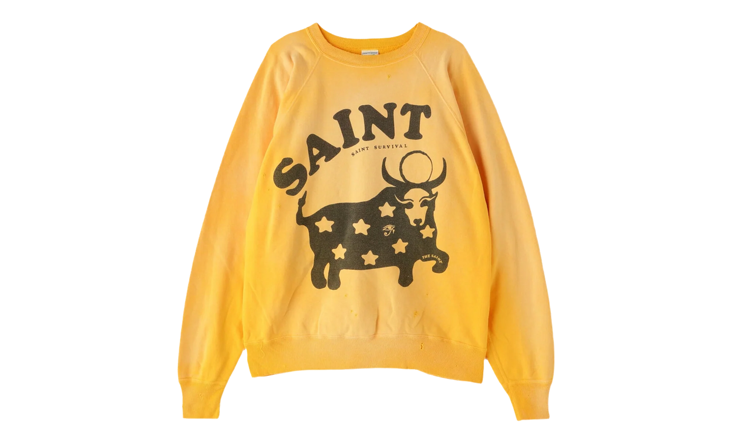 Cow Crewneck Sweatshirt "Yellow" SM A23 0000 022