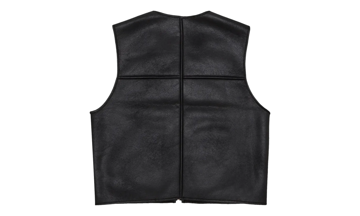 Reversible Faux Shearling Work Vest "FW24 - Black" SU27215