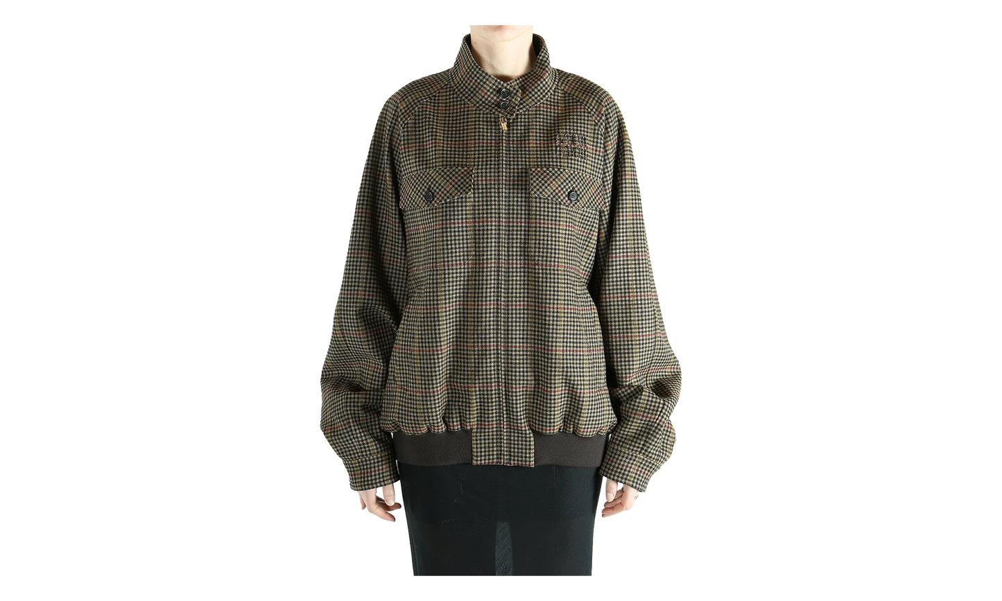 Houndstooth Check Blouson Jacket WMNS "Brown" ML1261 S OOO 181J F0040