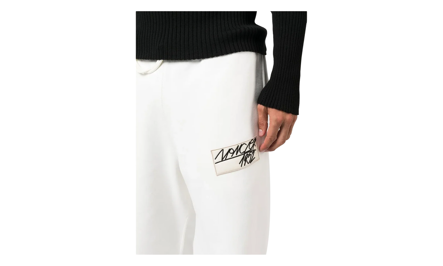 Pantalone in Felpa / Logo-Patch Track Pants "White" MON11