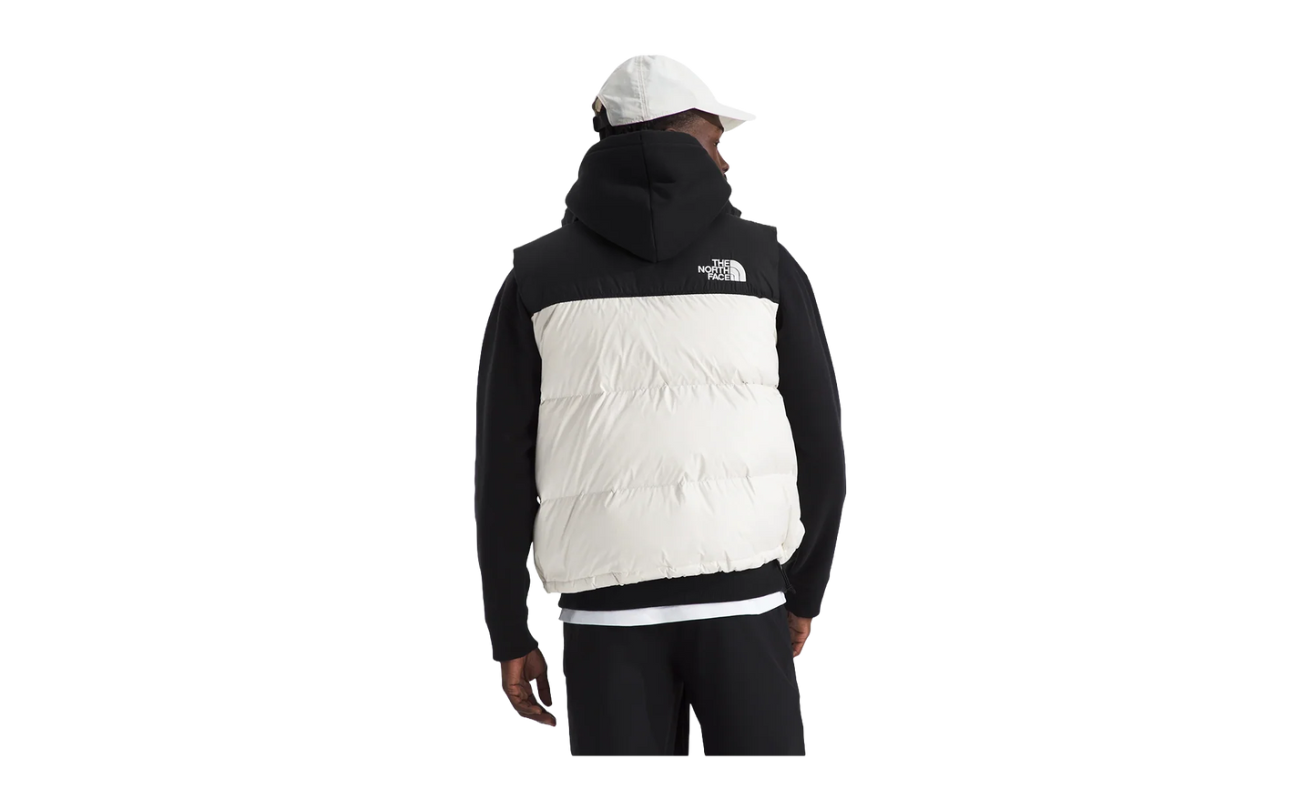 1996 Retro Nuptse Vest "White Dune / TNF Black / Recycled Down" NF0A3JQQGOM