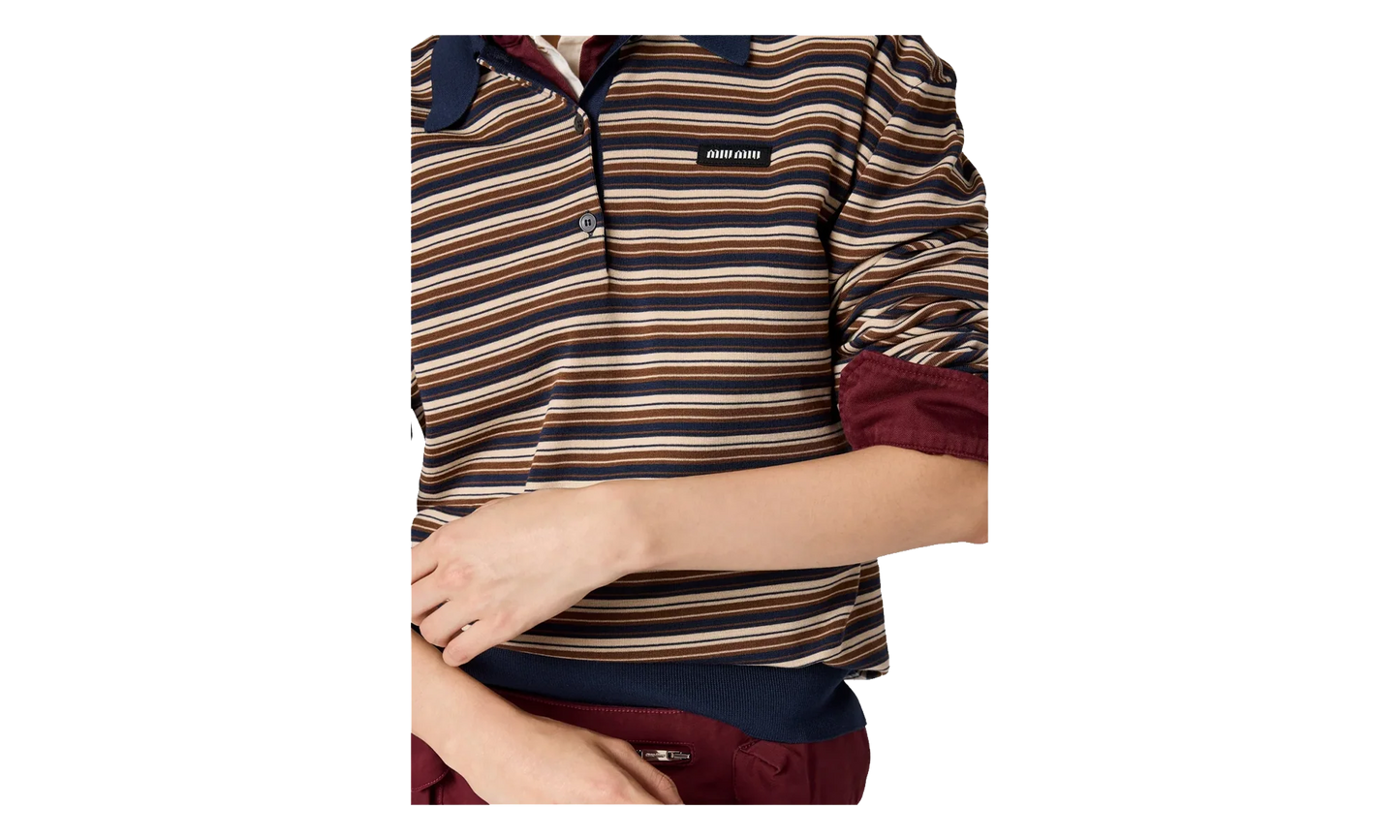Wool Striped Polo Shirt WMNS "Falbino" MML03V 1844 F0627