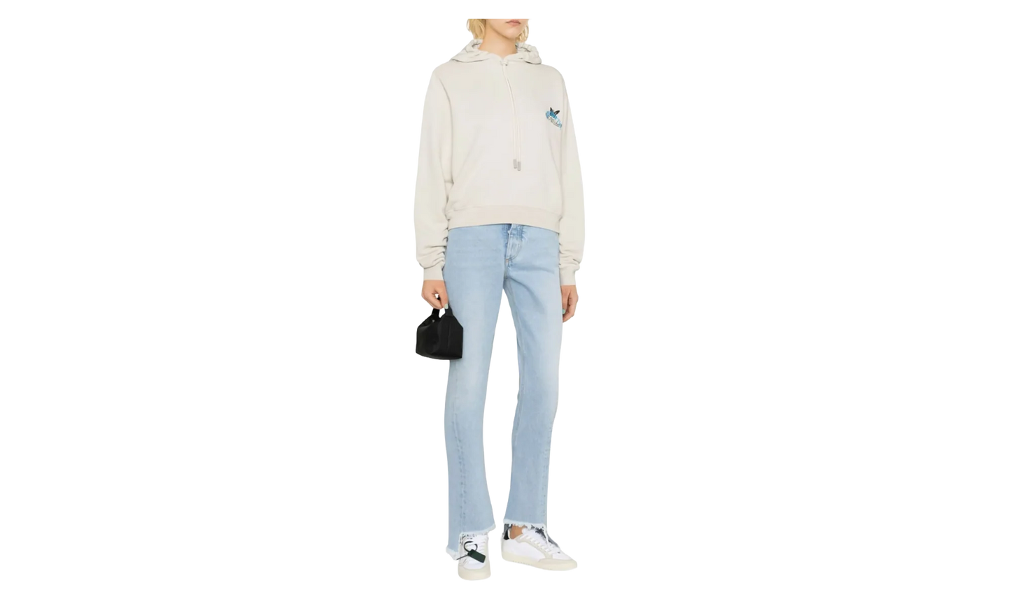 Butterfly Embroidered Hoodie WMNS "Beige" OWBB16S23JER0040944