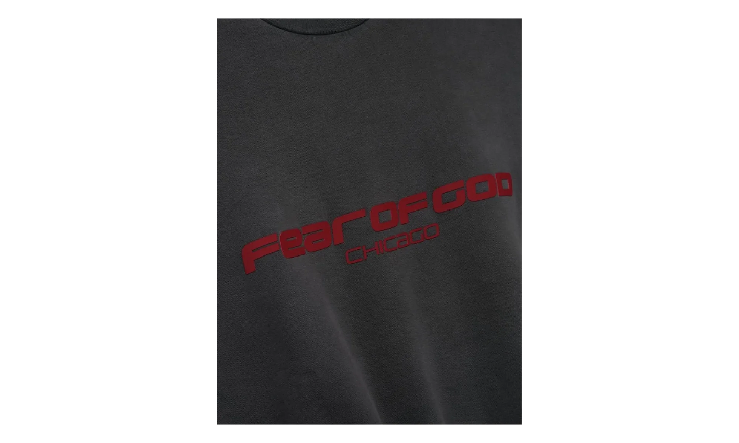 Chicago Heavy Fleece Cropped Sweatshirt "Iron Grey" 192HO256892F