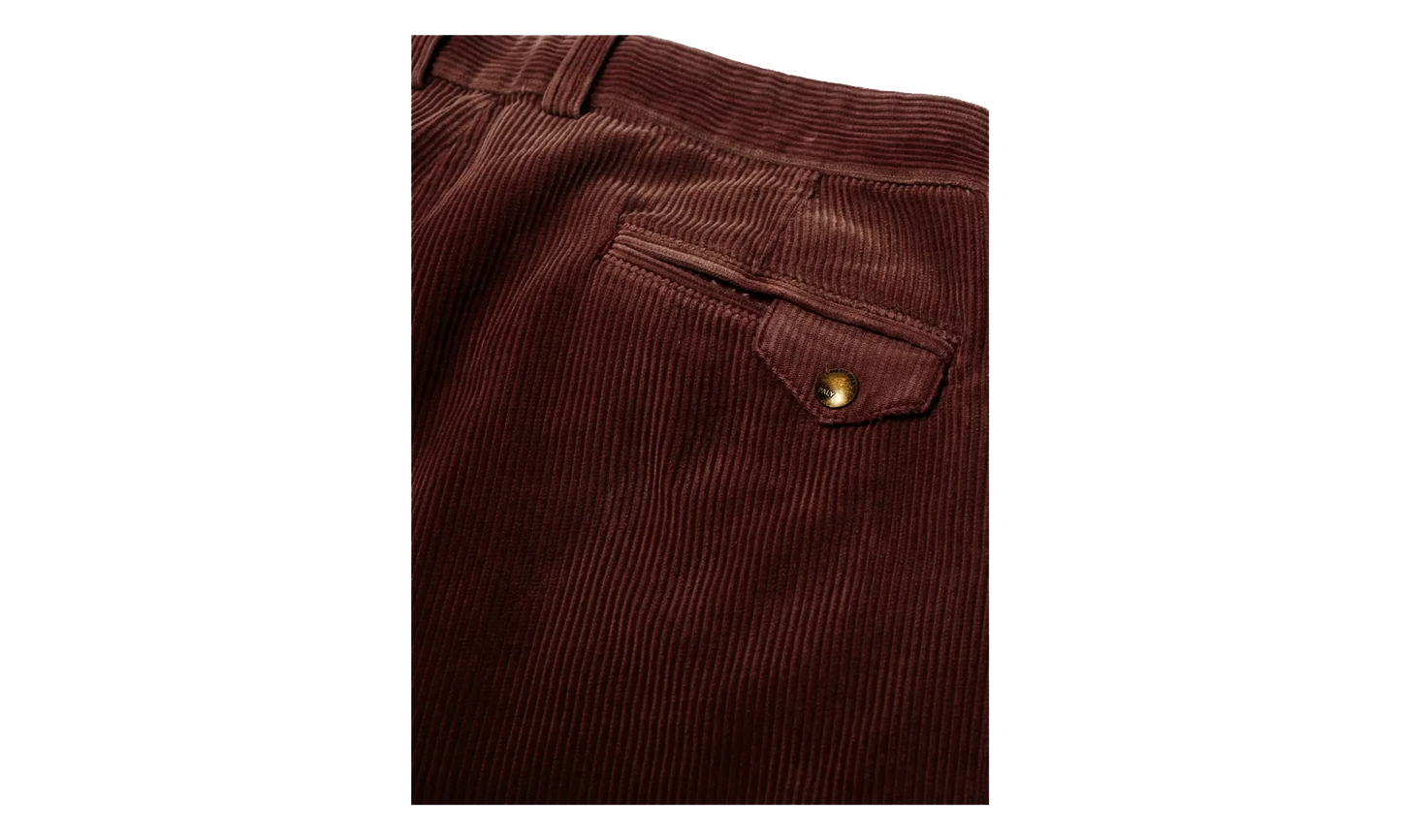 Synanon Cord Pleated Pants "Burgundy" 5U001Q3009BUR
