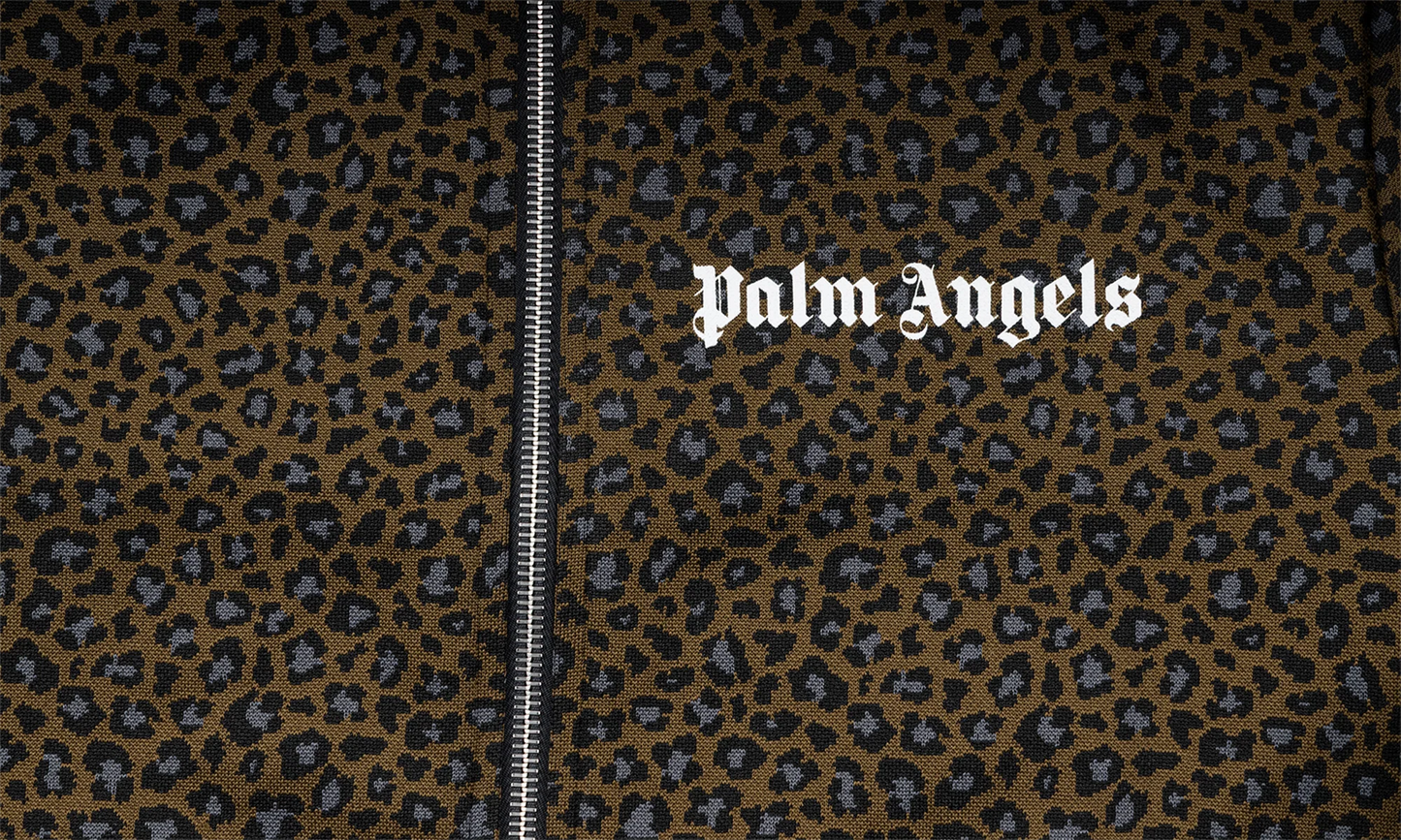 Leopard Track Jacket "Black / White / Brown" PMBD001S22FAB0135610