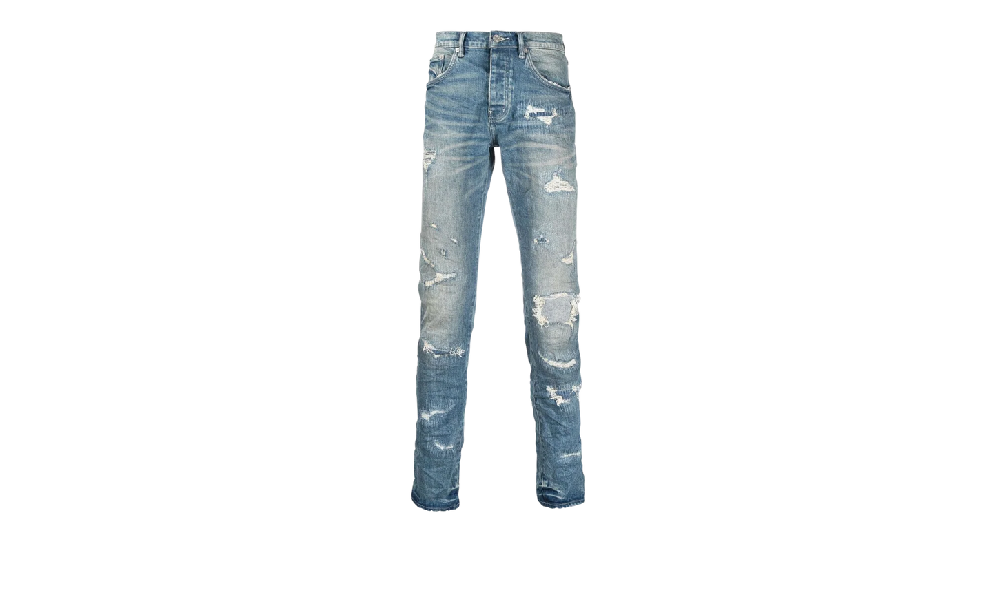 INDIGO HEAVY DISTRESS REPAIRS "Blue" P001 IHDR422