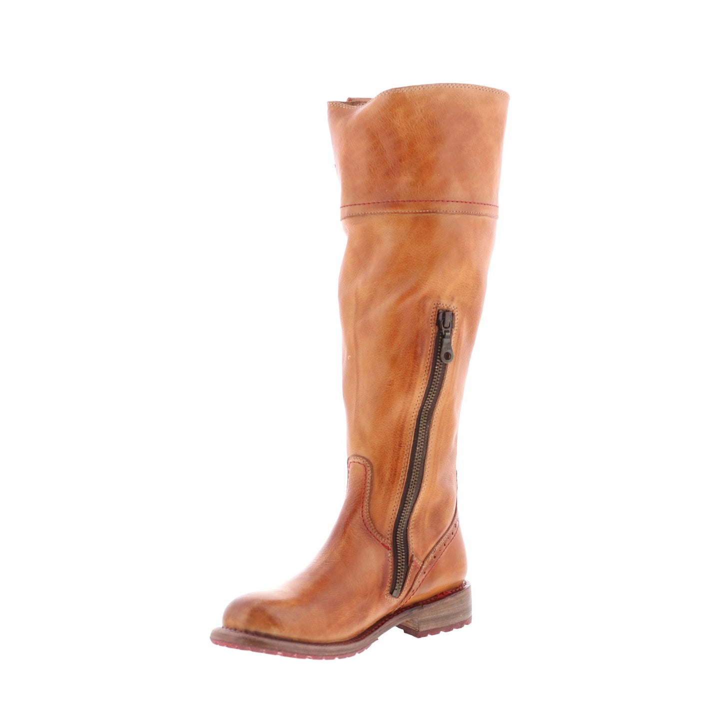 Bed Stu Jacqueline F311032 Womens Brown Leather Zipper Knee High Boots