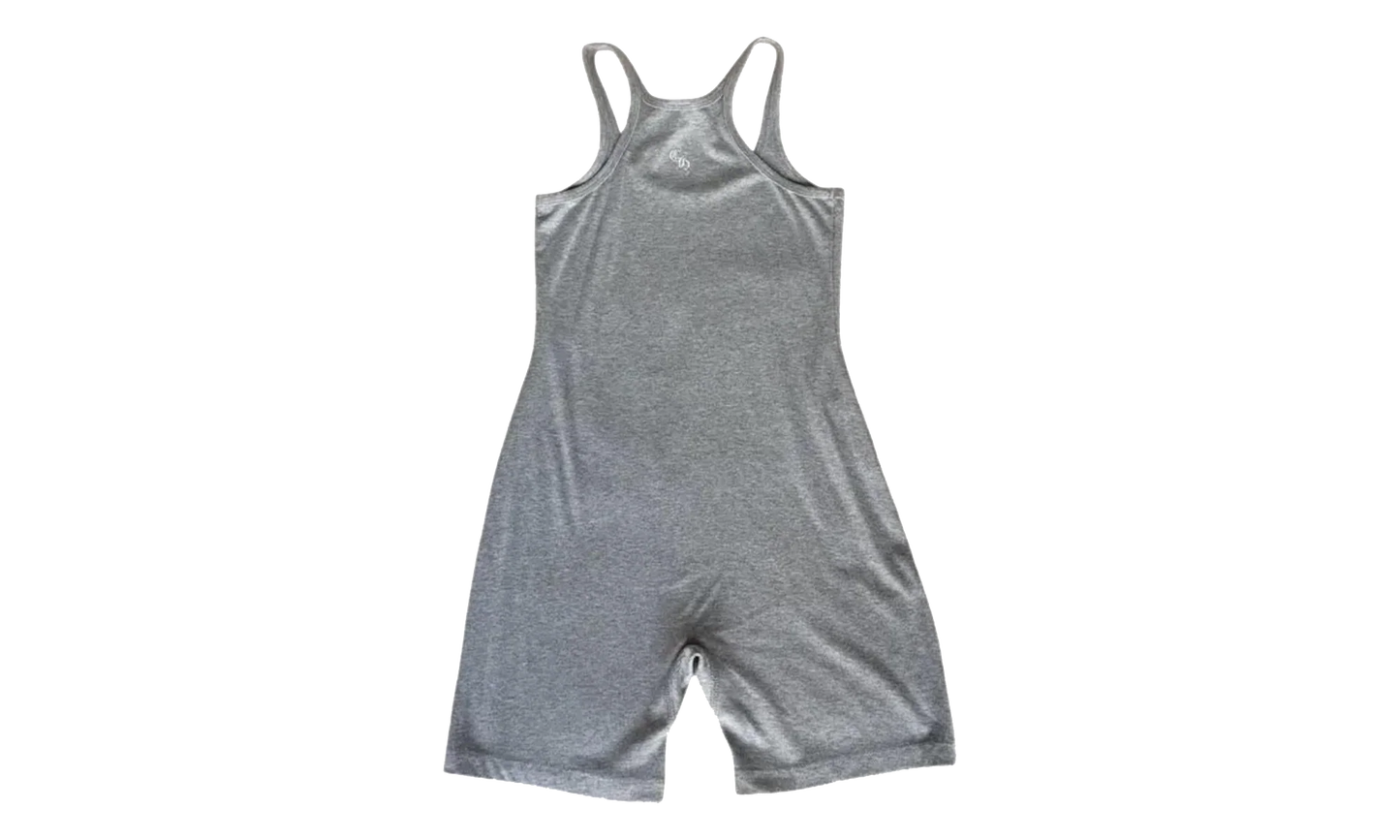 Ribbed Embroidered Romper "Grey" CHRM1005