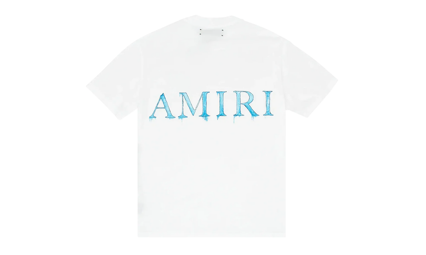 Amiri Watercolors Short Sleeve Tee Shirt "White" AWSSTSW